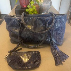Blue Snakeskin Pattern handbag